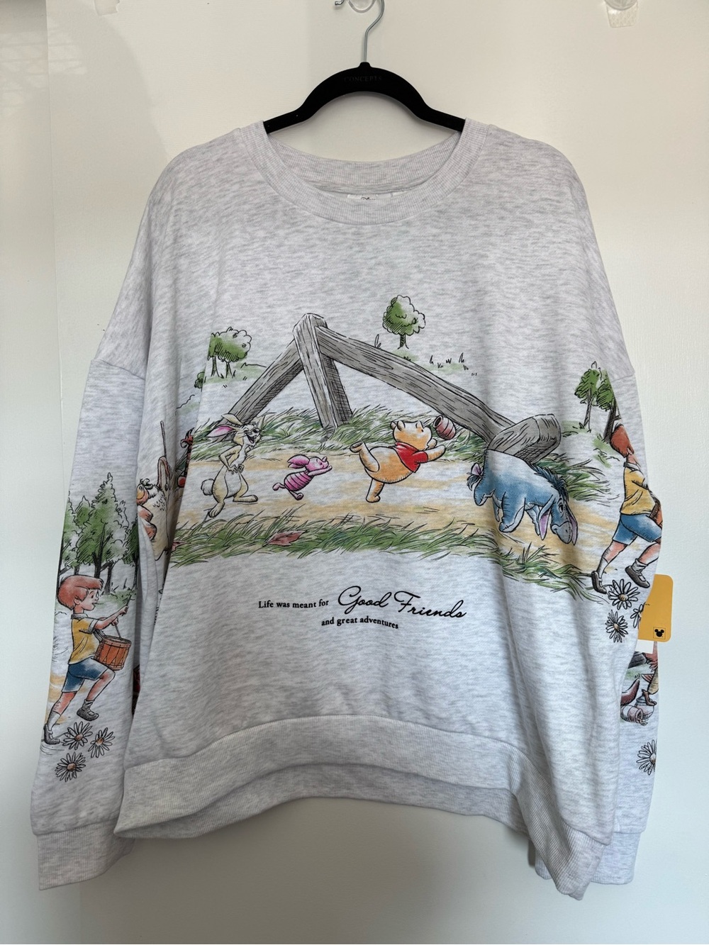 Disney Winnie the Pooh Crewneck Sweatshirt - Ash Heather